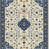 Ultra Soft Area Rug, Non Slip, Stain Resistant, Washable Area Rugs for Living Room, Bedroom, Abstract Floral for(Blue)