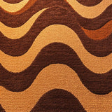 Ultra Soft Area Rug, Non Slip, Stain Resistant, Washable Area Rugs for Living Room, Bedroom, Modern Wavy Circles Living Room Plush Area Rug(Brown)