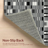 Stylish Geometric Black and White Motif(Black)