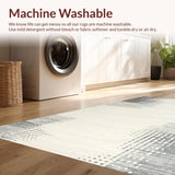 Ultra Soft Area Rug, Non Slip, Stain Resistant, Washable Area Rugs for Living Room, Bedroom, Contemporary Textured Animal Print(Gray)
