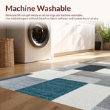 Ultra Soft Area Rug, Non Slip, Stain Resistant, Washable Area Rugs for Living Room, Bedroom, Contemporary Minimalist Bedroom Washable Area Carpet(Gray)