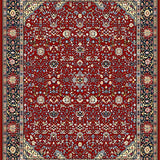 Ultra Soft Area Rug, Non Slip, Stain Resistant, Washable Area Rugs for Living Room, Bedroom, Rustic Earthy Toned Botanical Design(Red)