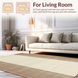 Ultra Soft Area Rug, Non Slip, Stain Resistant, Washable Area Rugs for Living Room, Bedroom, Rustic Earthy Animal Aesthetic(Beige)