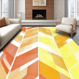 Ultra Soft Area Rug, Non Slip, Stain Resistant, Washable Area Rugs for Living Room, Bedroom, Stylish Soft Edge Design Concept(Orange)
