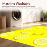 Ultra Soft Area Rug, Non Slip, Stain Resistant, Washable Area Rugs for Living Room, Bedroom, Joyful Modern Geometric Arrangement(Yellow)