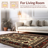 Ultra Soft Area Rug, Non Slip, Stain Resistant, Washable Area Rugs for Living Room, Bedroom, Rustic Wildlife Hallway Runner Rug Non-Slip(Brown)