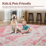 Chic Distressed Botanical Motif(Pink)