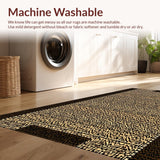 Ultra Soft Area Rug, Non Slip, Stain Resistant, Washable Area Rugs for Living Room, Bedroom, Warm Beige Distressed Charm(Beige)