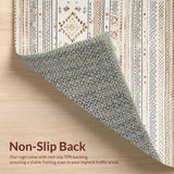Ultra Soft Area Rug, Non Slip, Stain Resistant, Washable Area Rugs for Living Room, Bedroom, Rustic Neutral Shag Pattern(Beige)