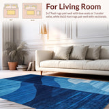 Transitional Blue Toned Geometric Motif(Blue)
