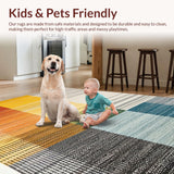 Ultra Soft Area Rug, Non Slip, Stain Resistant, Washable Area Rugs for Living Room, Bedroom, Chic Neutral Tasseled Aesthetic(Orange)