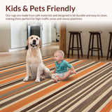Ultra Soft Area Rug, Non Slip, Stain Resistant, Washable Area Rugs for Living Room, Bedroom, Artistic Cordaman Stripe Aesthetic(Orange)