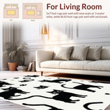 Cute Abstract Feline Motif(Black)