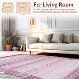 Ultra Soft Area Rug, Non Slip, Stain Resistant, Washable Area Rugs for Living Room, Bedroom, Sophisticated Minimalist Plush Touch(Purple)