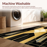 Ultra Soft Area Rug, Non Slip, Stain Resistant, Washable Area Rugs for Living Room, Bedroom, Opulent Medusa Gold Aesthetic(Gold)
