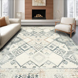 Ultra Soft Area Rug, Non Slip, Stain Resistant, Washable Area Rugs for Living Room, Bedroom, Artistic Cream and Gray Geometry(Beige)