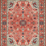 Eclectic Retro Floral Harmony(Red)