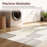 Ultra Soft Area Rug, Non Slip, Stain Resistant, Washable Area Rugs for Living Room, Bedroom, Beige Modern Area Abstract Design(Beige)