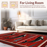 Elegant Black Whale Silhouette(Red)