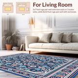 Ultra Soft Area Rug, Non Slip, Stain Resistant, Washable Area Rugs for Living Room, Bedroom, Beige Entryway Mud Trapper(Blue)