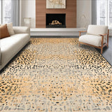 Ultra Soft Area Rug, Non Slip, Stain Resistant, Washable Area Rugs for Living Room, Bedroom, Boho Inspired Animal Print Area Beige Brown Abstract Design(Gray)