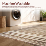 Ultra Soft Area Rug, Non Slip, Stain Resistant, Washable Area Rugs for Living Room, Bedroom, Contemporary Soft Neutral Palette(Beige)