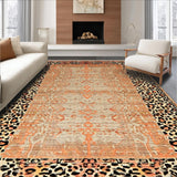Ultra Soft Area Rug, Non Slip, Stain Resistant, Washable Area Rugs for Living Room, Bedroom, Stylish Earthy Leopard Aesthetic(Beige)