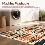 Ultra Soft Area Rug, Non Slip, Stain Resistant, Washable Area Rugs for Living Room, Bedroom, Southwest Boho Area Rug Tribal Geometric Carpet(Orange)