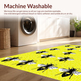 Ultra Soft Area Rug, Non Slip, Stain Resistant, Washable Area Rugs for Living Room, Bedroom, Playful Hexagonal Mosaic Style(Yellow)
