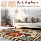 Ultra Soft Area Rug, Non Slip, Stain Resistant, Washable Area Rugs for Living Room, Bedroom, Rustic Trout Entryway Braided Jute Rug(Beige)