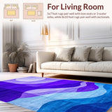Ultra Soft Area Rug, Non Slip, Stain Resistant, Washable Area Rugs for Living Room, Bedroom, Chic Ombre Gradient Harmony(Purple)