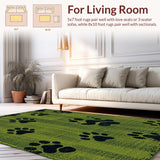 Ultra Soft Area Rug, Non Slip, Stain Resistant, Washable Area Rugs for Living Room, Bedroom, Serene Natural Landscape Vibe(Green)
