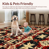 Ultra Soft Area Rug, Non Slip, Stain Resistant, Washable Area Rugs for Living Room, Bedroom, Country Style Black Kitchen Non-Slip Jute Carpet(Black)