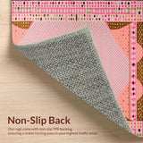 Ultra Soft Area Rug, Non Slip, Stain Resistant, Washable Area Rugs for Living Room, Bedroom, Chic Contemporary Animal Motif(Pink)