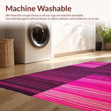 Ultra Soft Area Rug, Non Slip, Stain Resistant, Washable Area Rugs for Living Room, Bedroom, Stylish Geometric Animal Print(Pink)