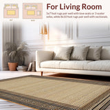 Ultra Soft Area Rug, Non Slip, Stain Resistant, Washable Area Rugs for Living Room, Bedroom, Vibrant Rustic Animal Print Design(Beige)