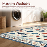 Vibrant Fish Motif Contemporary Flair(White)