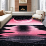 Ultra Soft Area Rug, Non Slip, Stain Resistant, Washable Area Rugs for Living Room, Bedroom, Luxurious Cosmic Medallion Layout(Pink)