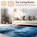 Contemporary Blue Swirls(Blue)