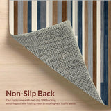 Ultra Soft Area Rug, Non Slip, Stain Resistant, Washable Area Rugs for Living Room, Bedroom, Lively Patterned Striping with Flair(Brown)
