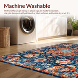 Rustic Blue Tones Abstract Motif(Blue)