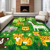 Brightly Colored Plush Cartoon Scene(Green)