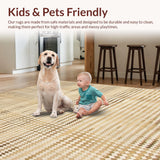 Ultra Soft Area Rug, Non Slip, Stain Resistant, Washable Area Rugs for Living Room, Bedroom, Contemporary Taupe Animal Patterns(Beige)