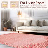 Ultra Soft Area Rug, Non Slip, Stain Resistant, Washable Area Rugs for Living Room, Bedroom, Trendy Modern Animal Pattern(Pink)
