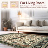 Ultra Soft Area Rug, Non Slip, Stain Resistant, Washable Area Rugs for Living Room, Bedroom, Rustic Boho(Beige)