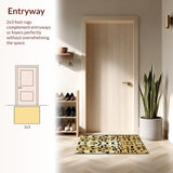 Ultra Soft Area Rug, Non Slip, Stain Resistant, Washable Area Rugs for Living Room, Bedroom, Elegant Soft Toned Print Fusion(Beige)