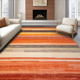 Ultra Soft Area Rug, Non Slip, Stain Resistant, Washable Area Rugs for Living Room, Bedroom, Striking Modern Lattice Motif(Orange)