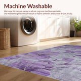 Ultra Soft Area Rug, Non Slip, Stain Resistant, Washable Area Rugs for Living Room, Bedroom, Artistic Lattice Pattern Exploration(Purple)