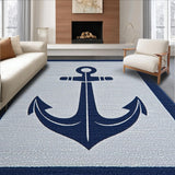 Ultra Soft Area Rug, Non Slip, Stain Resistant, Washable Area Rugs for Living Room, Bedroom, Casual Blue and Gray Harmony(Blue)