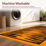 Ultra Soft Area Rug, Non Slip, Stain Resistant, Washable Area Rugs for Living Room, Bedroom, Contemporary Light Orange Pattern(Orange)